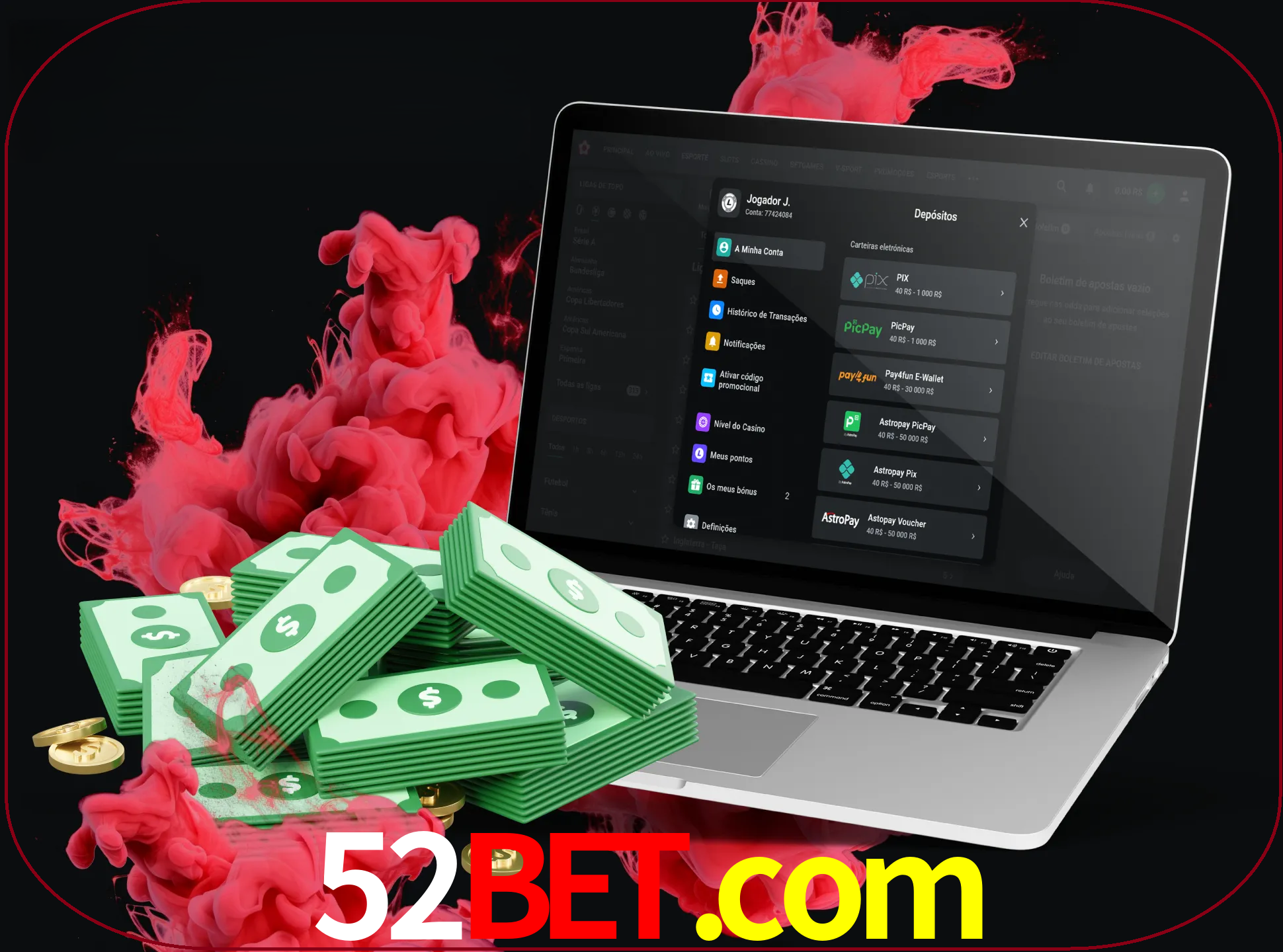Para efetuar um depósito na sua conta 52bet, basta escolher o método de depósito e especificar o montante.